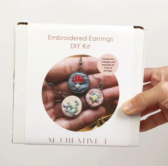 Embroidered Earring Kits - Wildhaven Wools