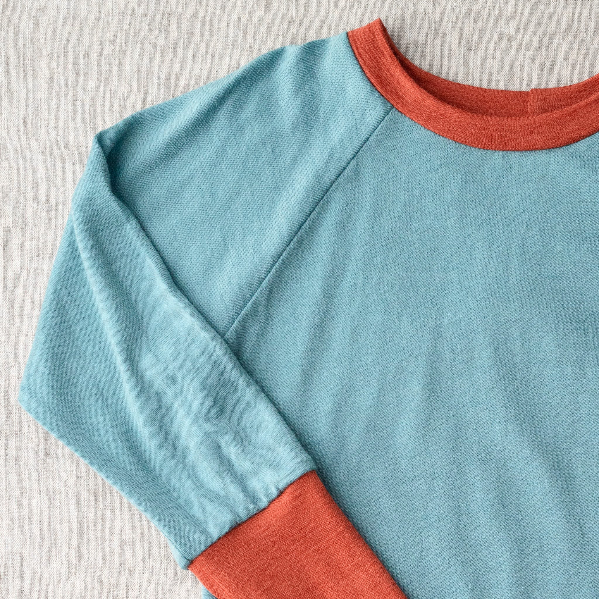 Kids’ Essential Crew and Legging Base Layer Set in Birch Sky