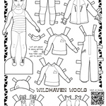 Wildhaven Paper Doll & Coloring Page - Wildhaven Wools