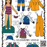 Wildhaven Paper Doll & Coloring Page - Wildhaven Wools